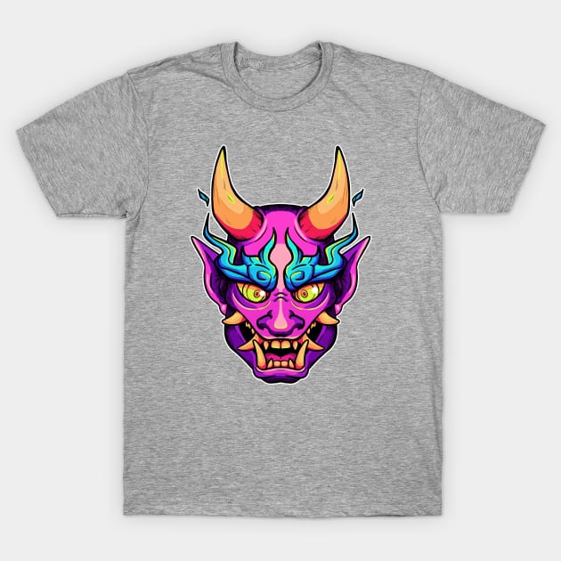 Oni head (pink) T-Shirt by Roa